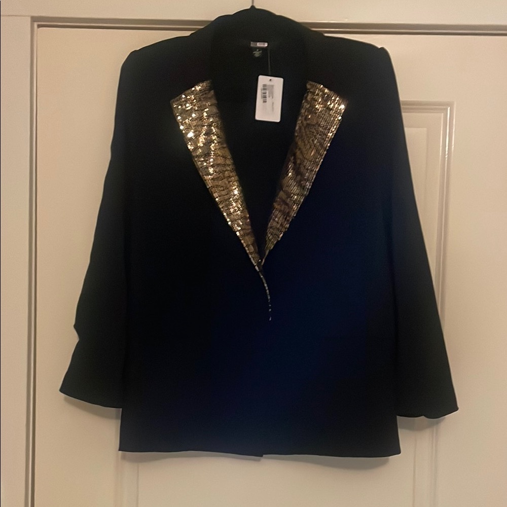 Designer Black Jacket with Gold Accents